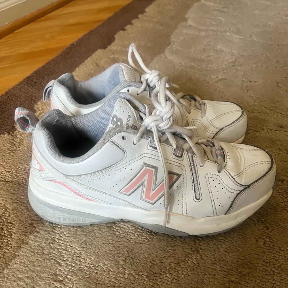 Women’s New Balance 608 v5 White, Pink & Grey Sneakers- Size 7 - Picture 7 of 11